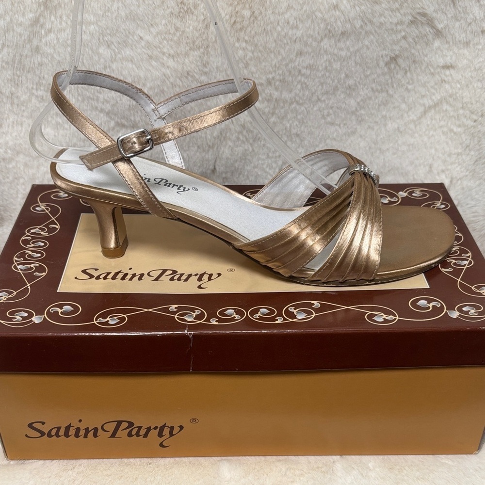 Satin Party kitten heels